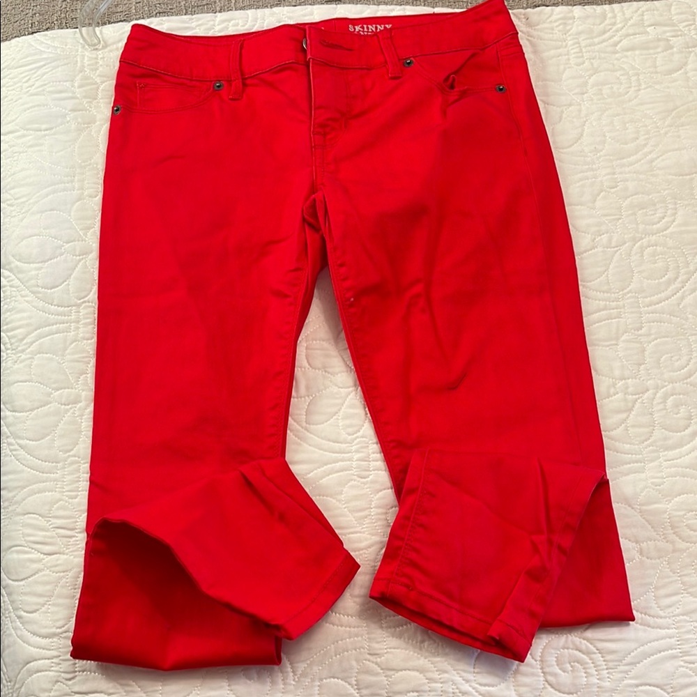 The Limited Red Skinny Ankle Jeans size 2